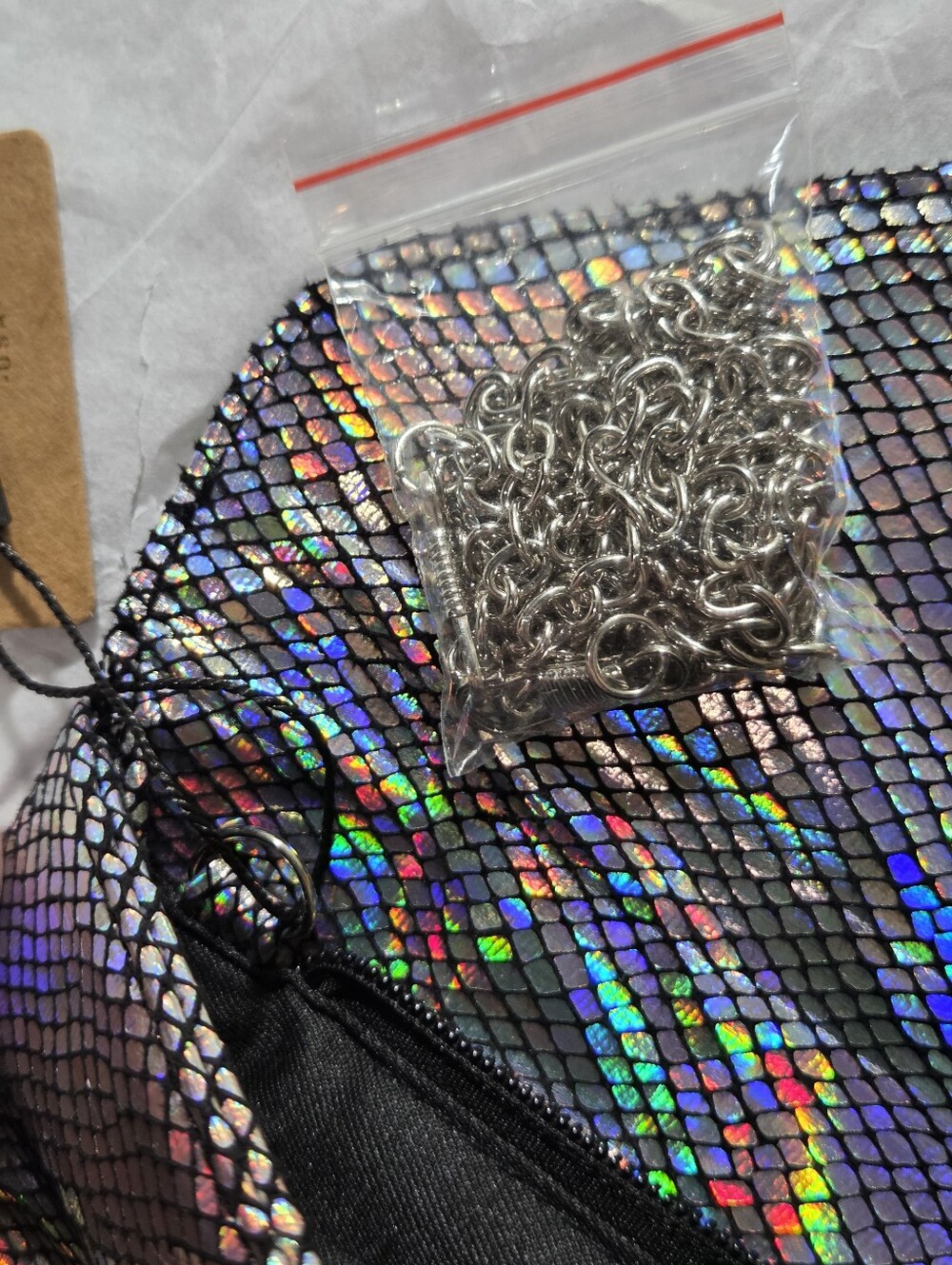 Hello 3am Iridescent Holographic Envelope Clutch - Multicolor - Picture 10 of 12